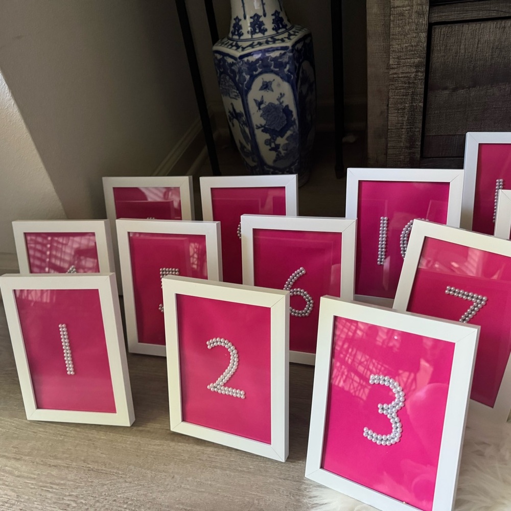 PEARL NUMBERED FRAMES